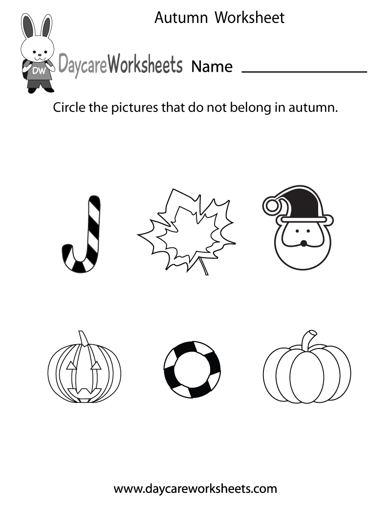 Free Printable Fall Worksheets Preschool