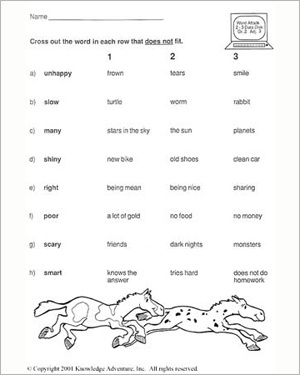 Fun Worksheets for 8 Year Olds