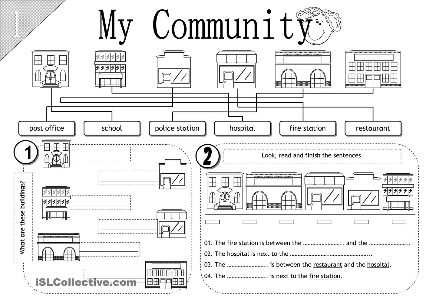 16 Worksheets About My Community Worksheeto