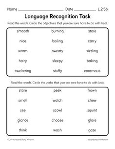 Shades of Meaning Worksheets