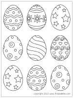 Small Printable Easter Eggs