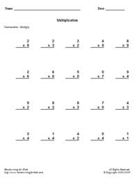 3 Factor Multiplication Worksheets