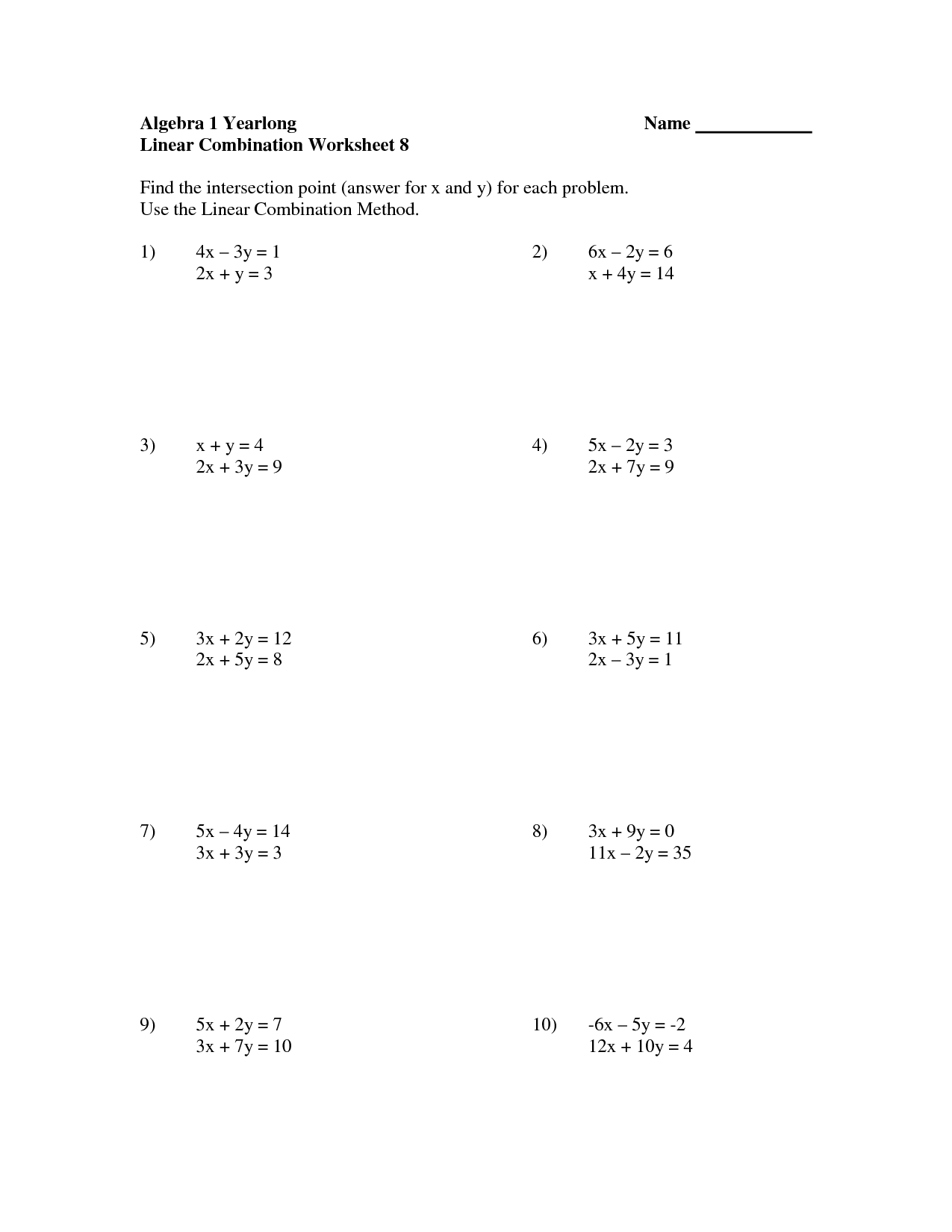 13 Graphing Equations Worksheet Worksheeto