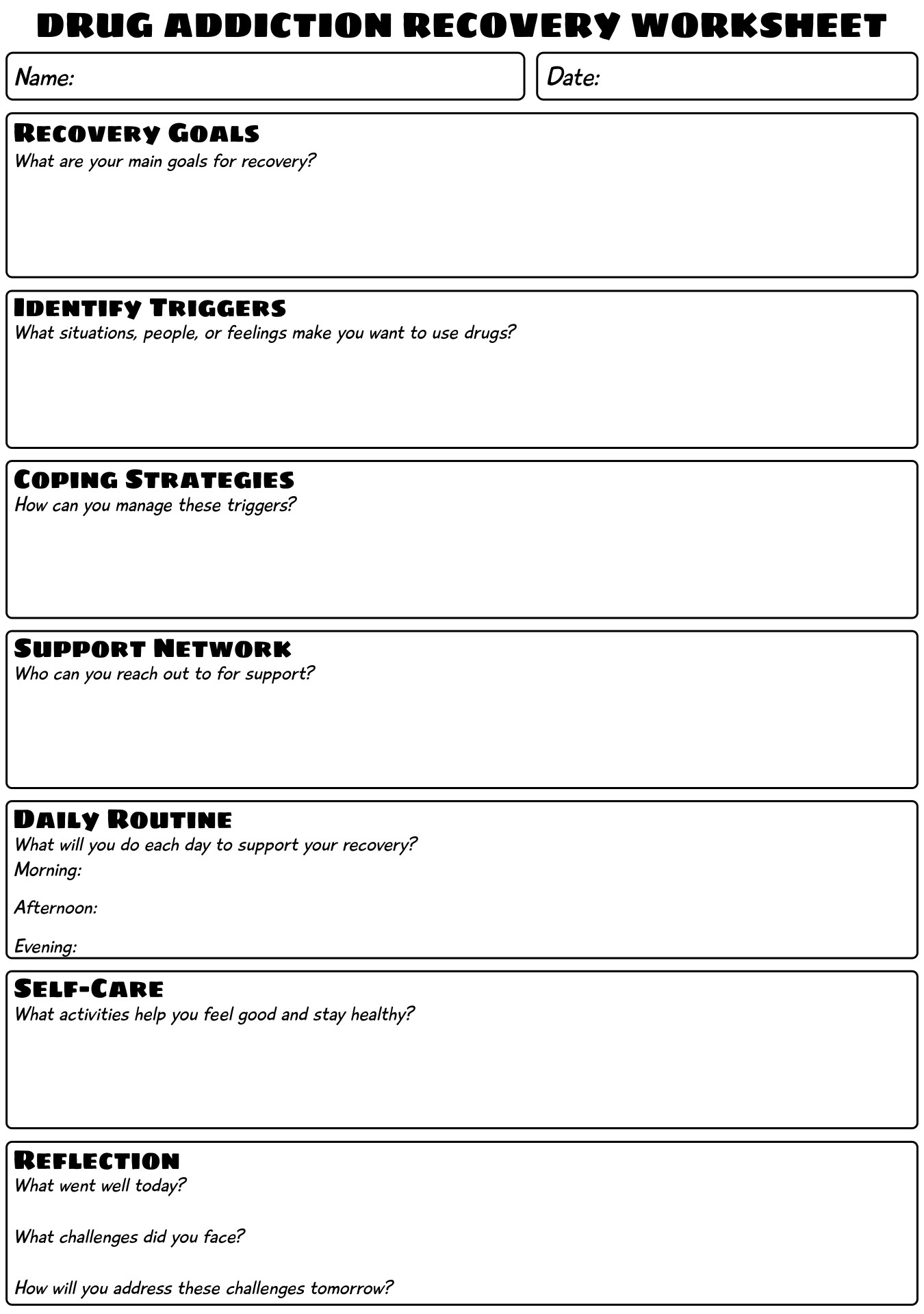 18 Substance Abuse Group Topic Worksheets Worksheeto