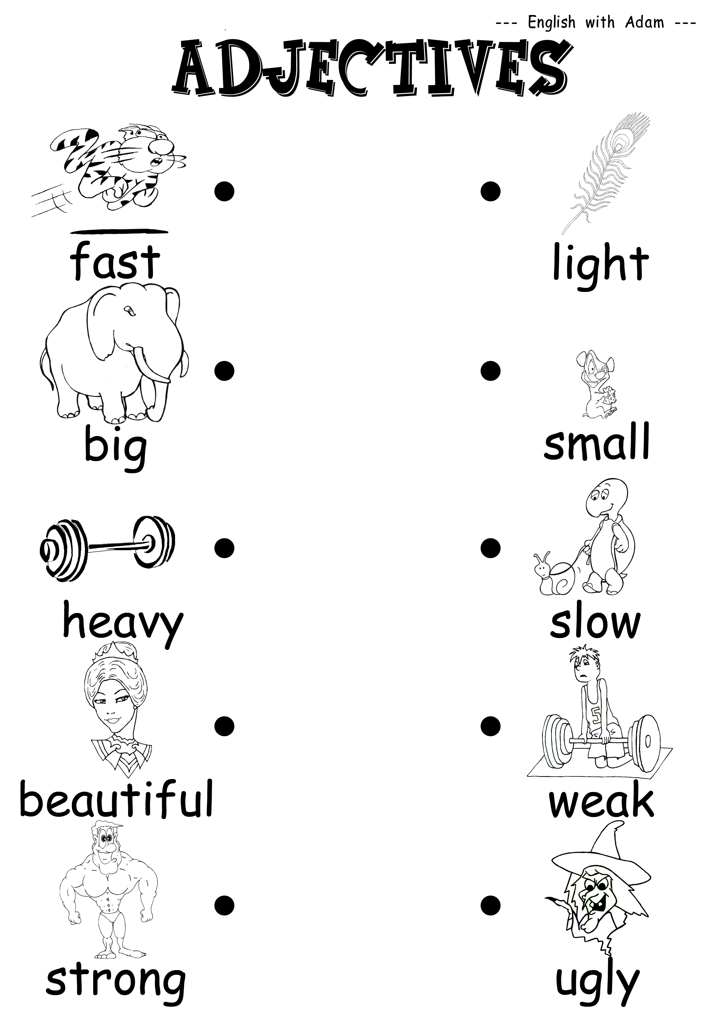 English Opposites Worksheet