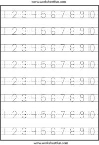 Free Printable Number 1 Tracing Worksheets