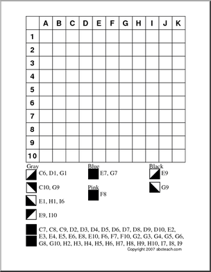 Grid Coloring Worksheets