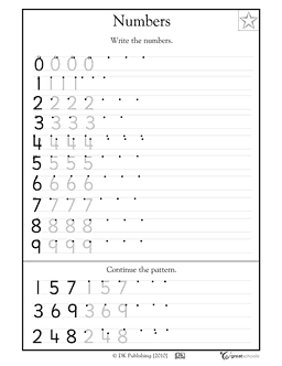 Number Tracing Worksheets