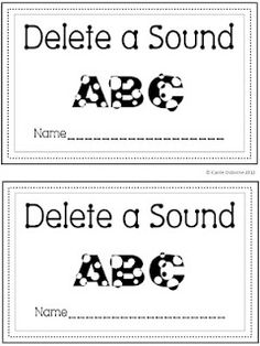 Phoneme Deletion Initial Sound Worksheet