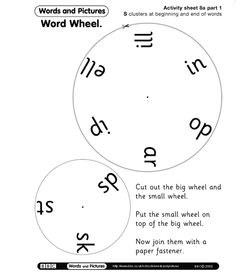 Pinterest Consonant Cluster Word Wheel