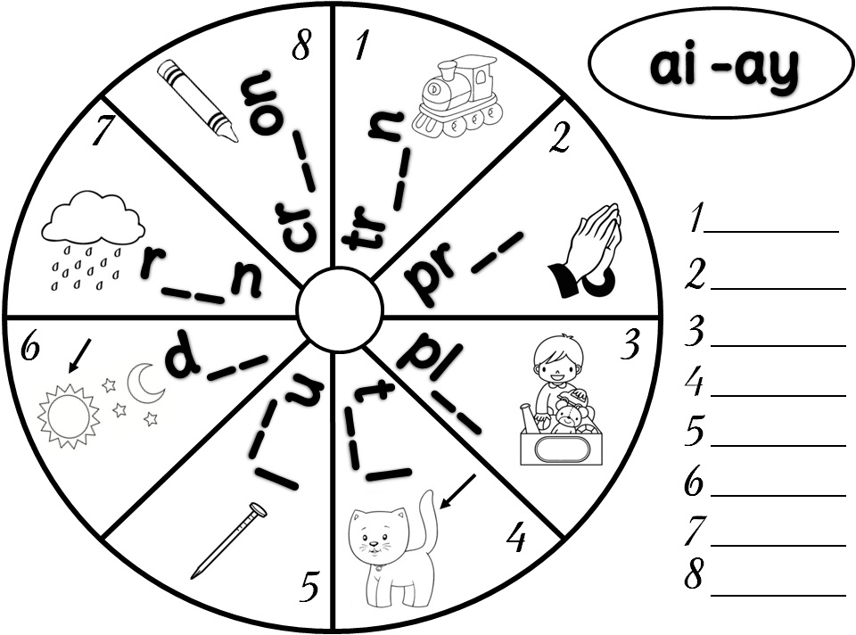 Ai Ay Phonics Worksheets