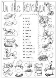 Kitchen Verb Worksheet