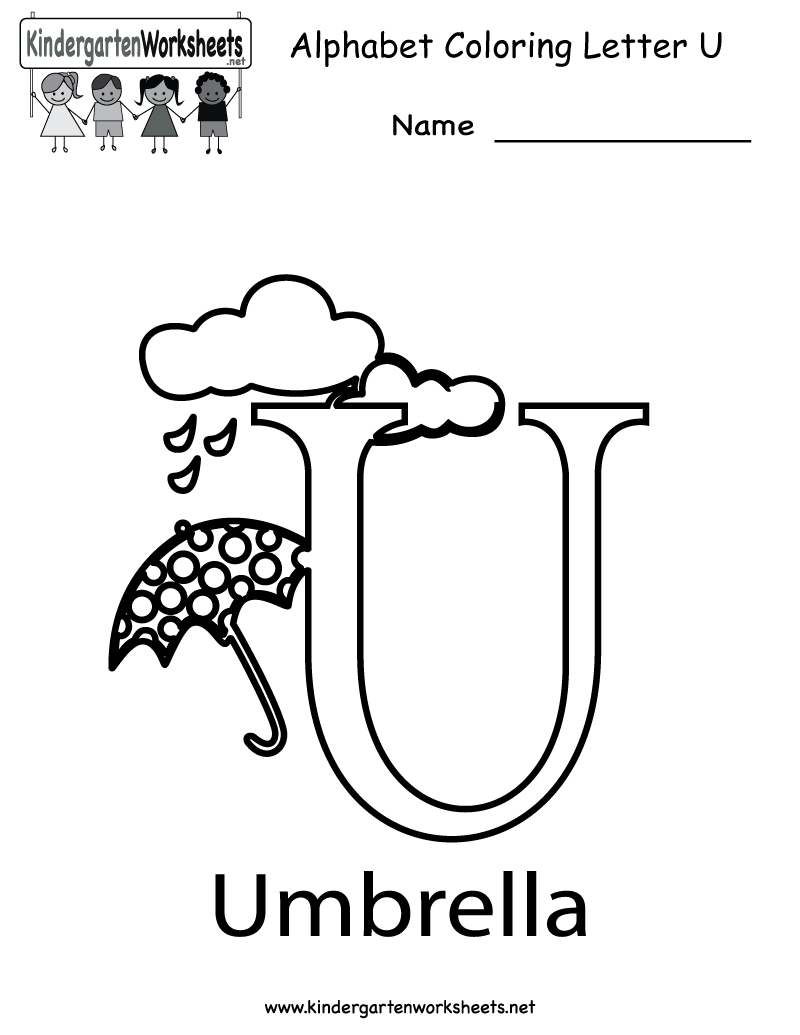 Letter U Printable Worksheets