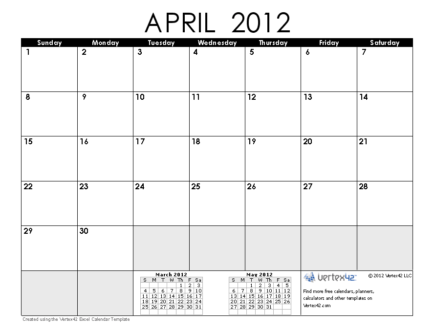 May 2016 Calendar Printable