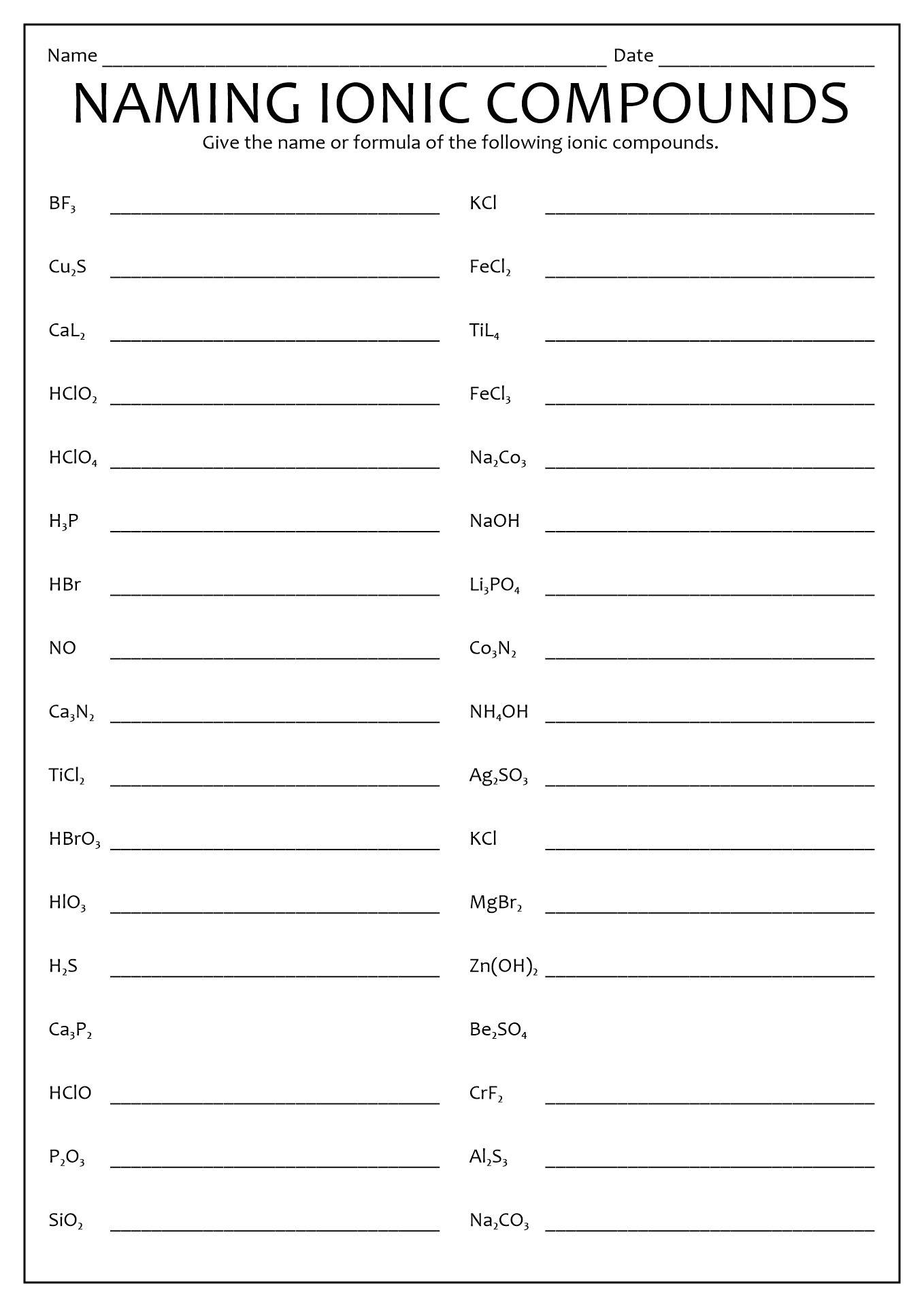 16 Naming Ionic Compounds Worksheet Worksheeto