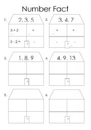 Printable Fact Family Worksheets