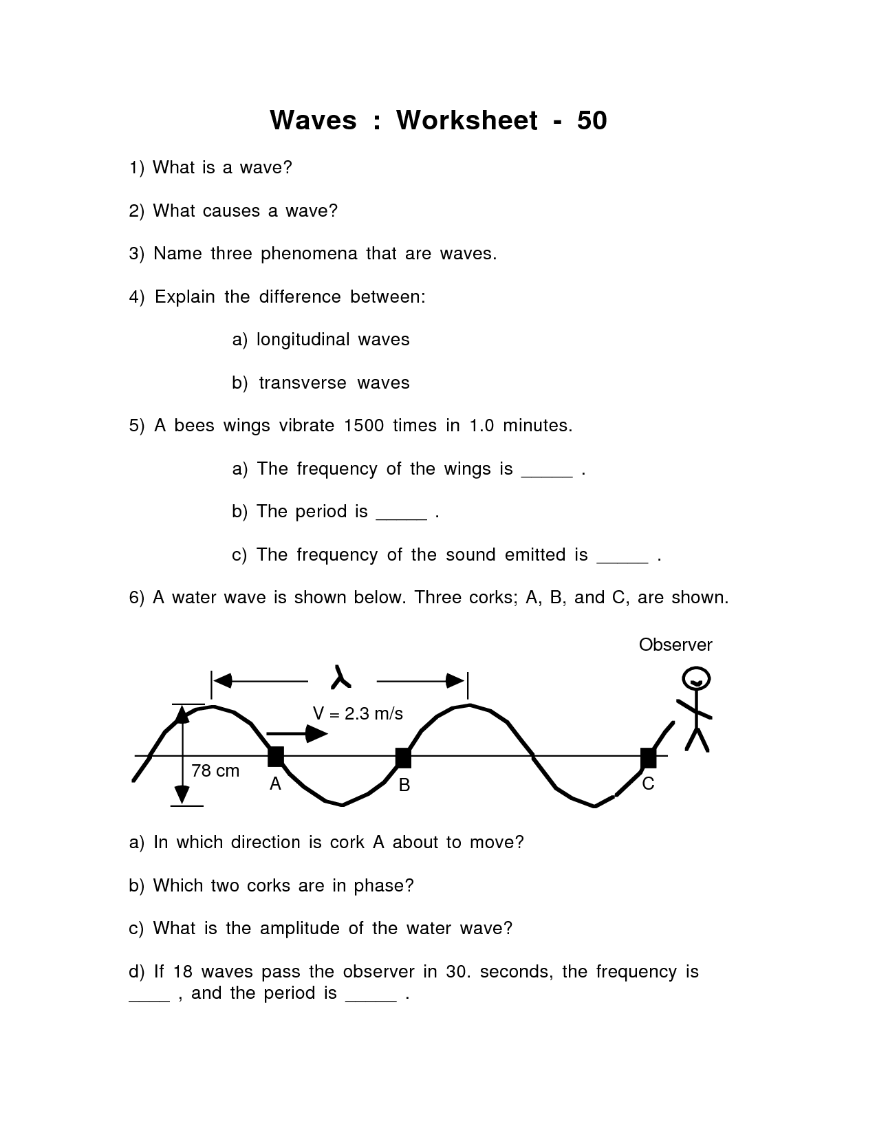 Physics Worksheet Category Page 1 Worksheeto