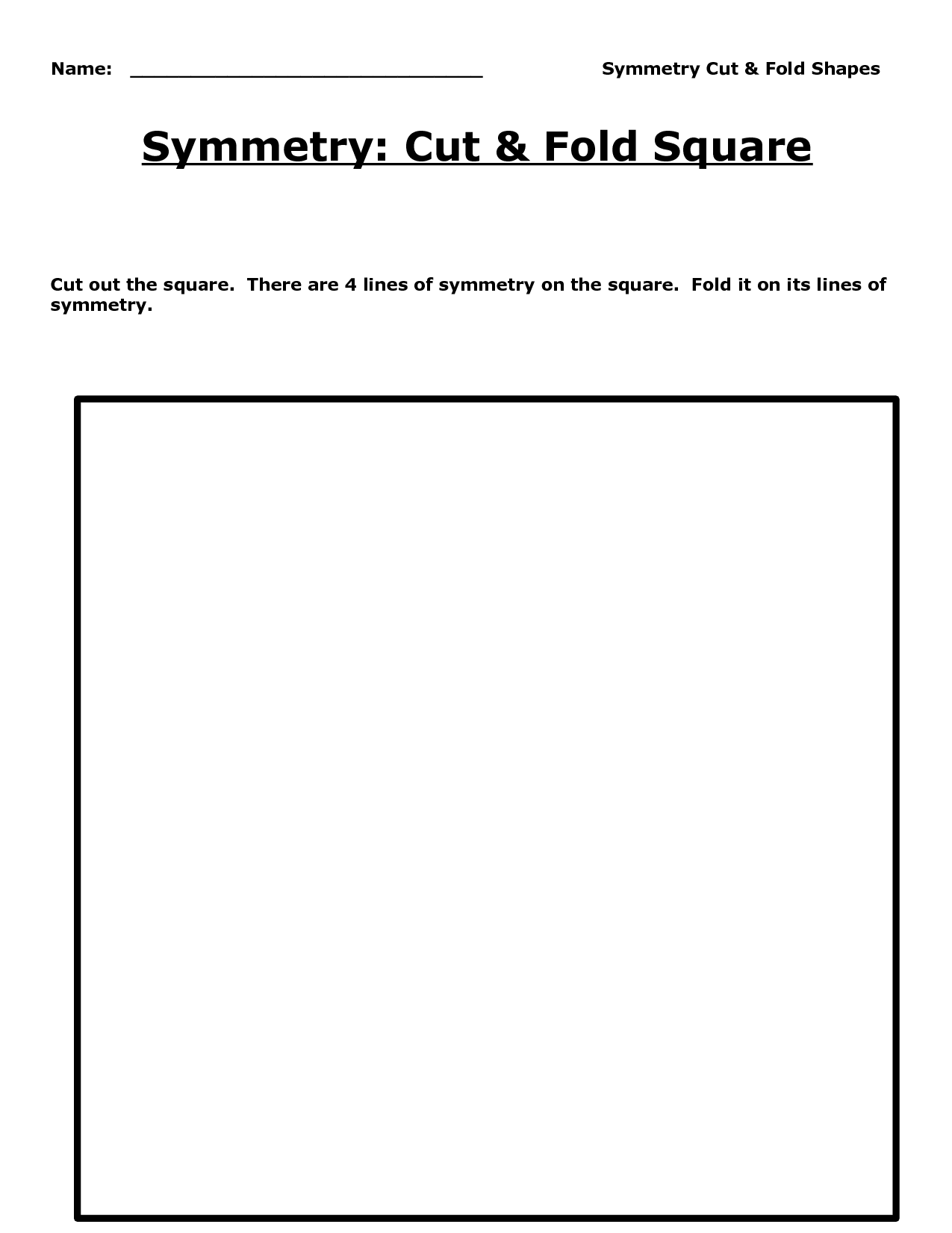 Square Cut Out Template