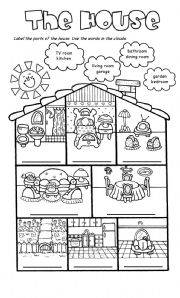 The House Parts Spanish Worksheet