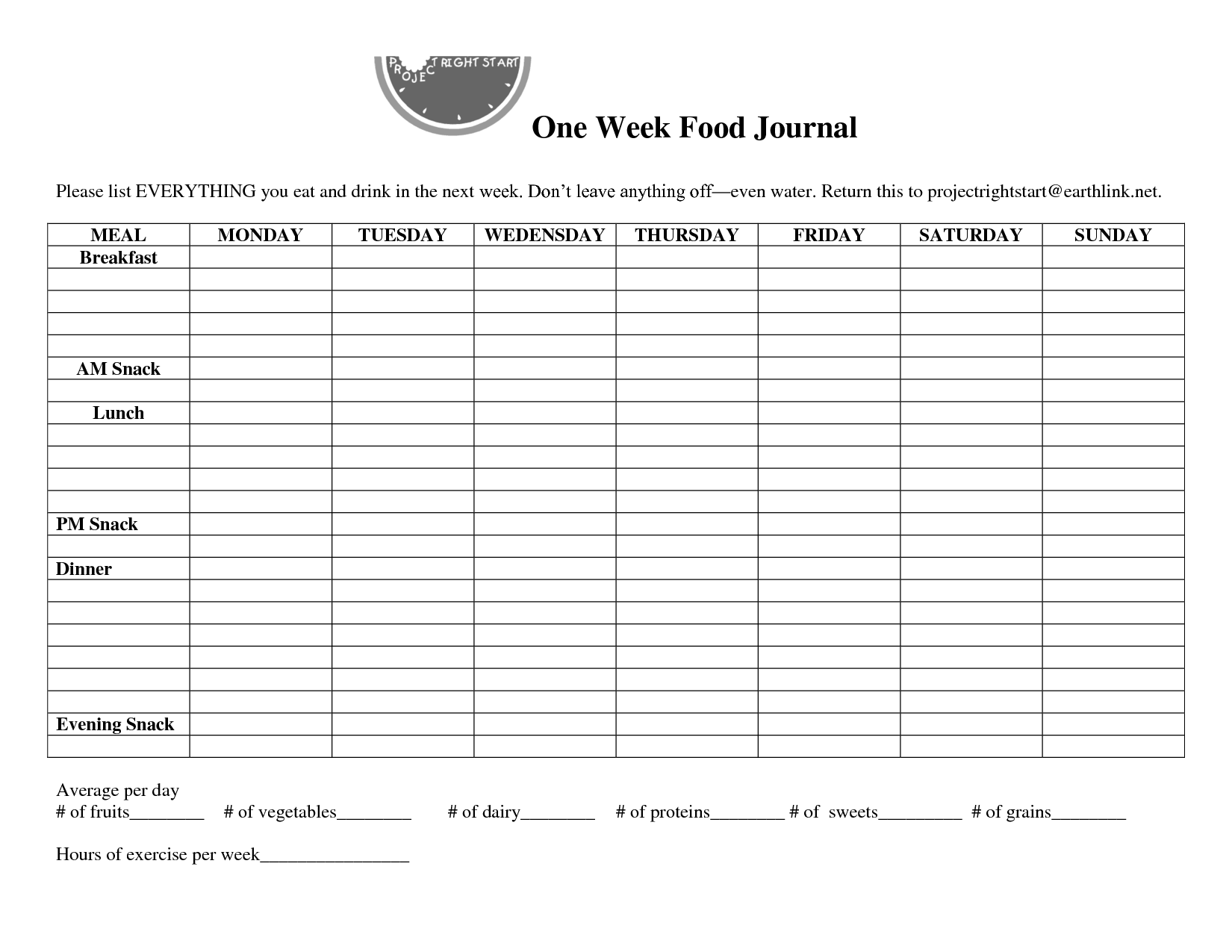 18 Food Journal Worksheet Worksheeto