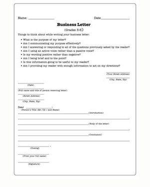 Writing Business Letters for Kids