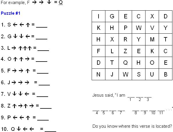 Bible Puzzles Free Printables