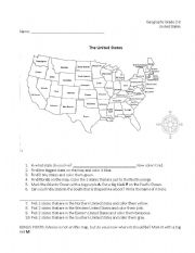 Cardinal Direction Worksheet