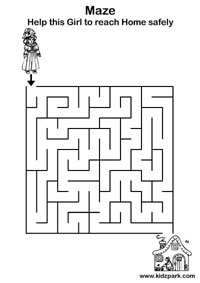 Easy Mazes for Preschoolers