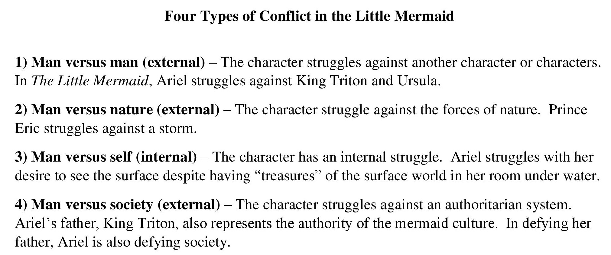 Four Types of Literary Conflict