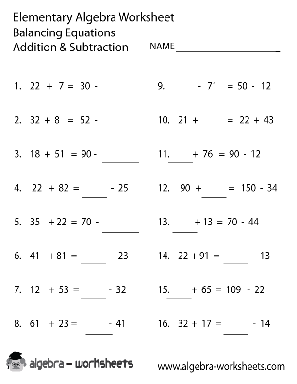 Free Addition and Subtraction Worksheet