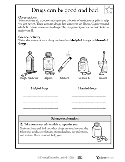 Free Printable Drug Worksheets for Kids