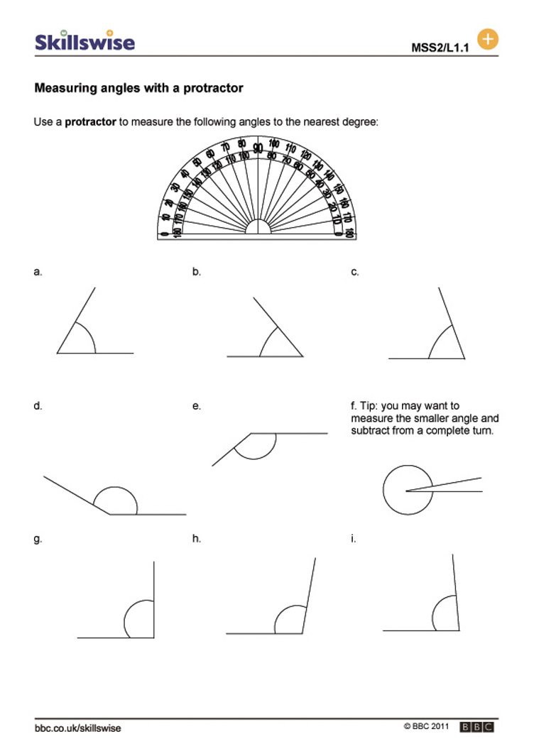 Measuring Angles with Protractor Worksheet