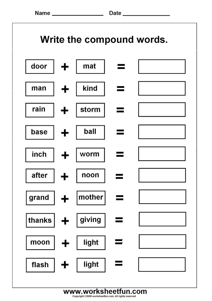 14 Compound Words Worksheets PDF Worksheeto