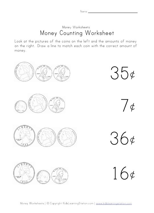 Printable Money Worksheets