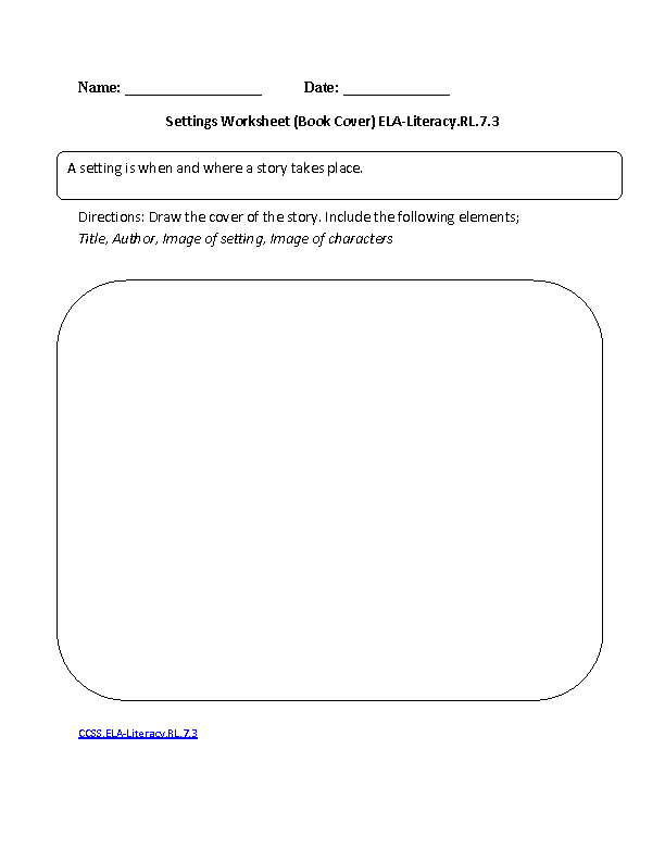 7th Grade Literature Common Core Worksheets