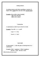 Contraction Sentences Worksheets