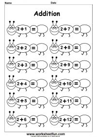 Free Printable Kindergarten Math Addition Worksheets