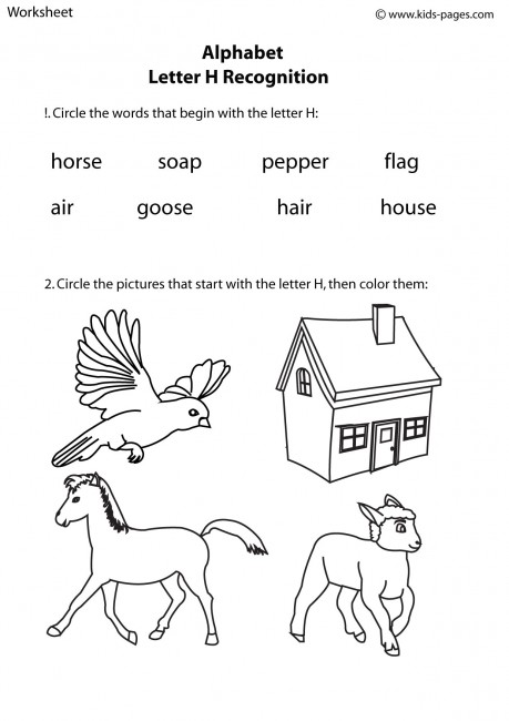 Printable Letter Recognition Worksheets