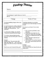 Reading Theme Worksheets