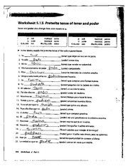 Spanish Preterite Tense Worksheets