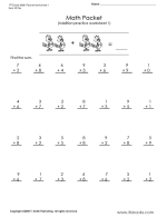 1st Grade Rocket Math Addition Worksheets