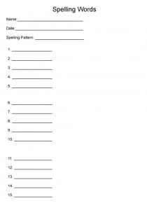 3rd Grade Spelling Words Worksheets