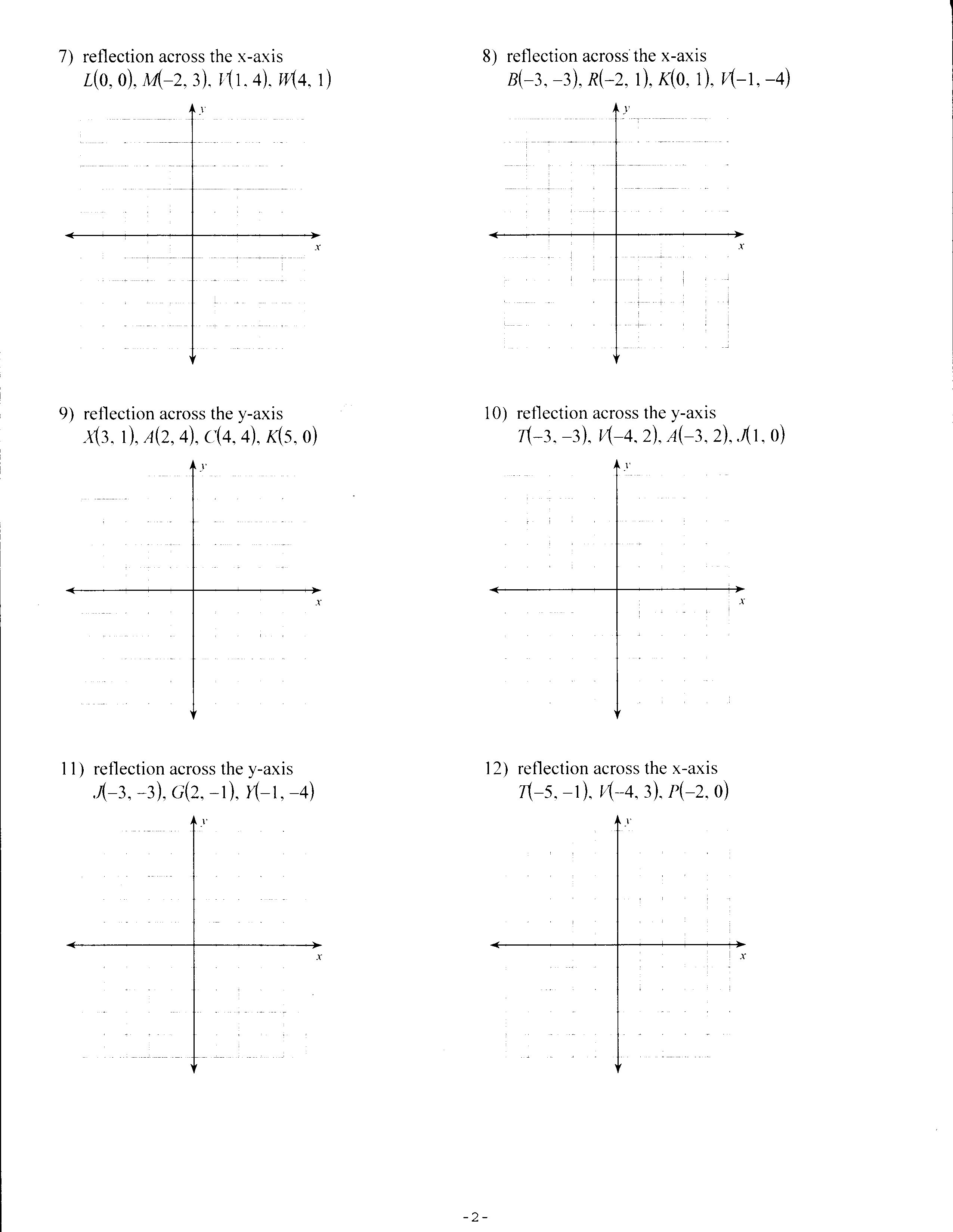 9th Grade Coordinate Algebra Worksheets