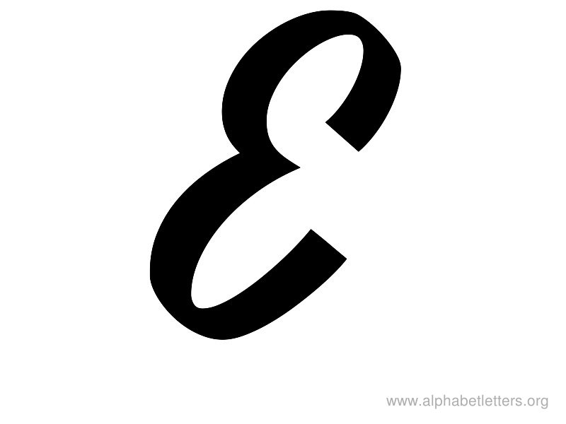 Cursive Alphabet Letter E