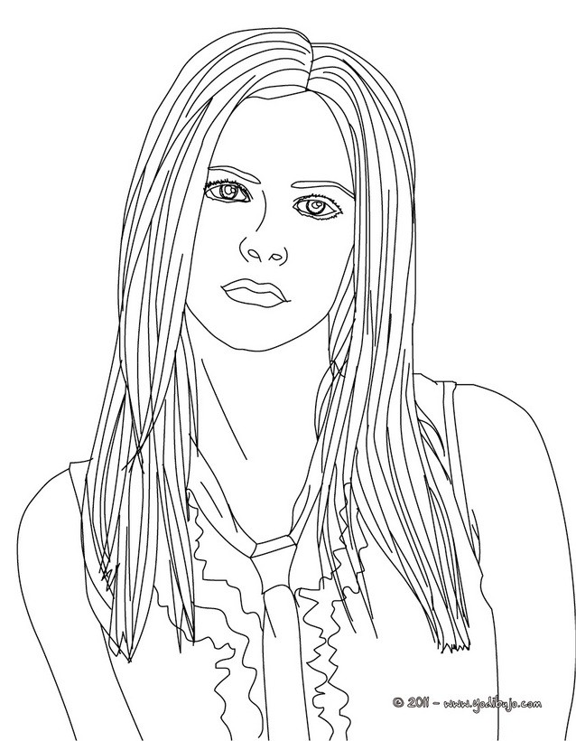 Dibujos Para Colorear De Avril Lavigne