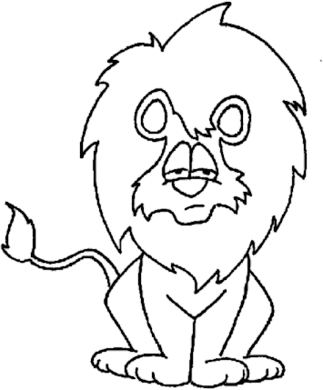 Free Lion Clip Art Black and White