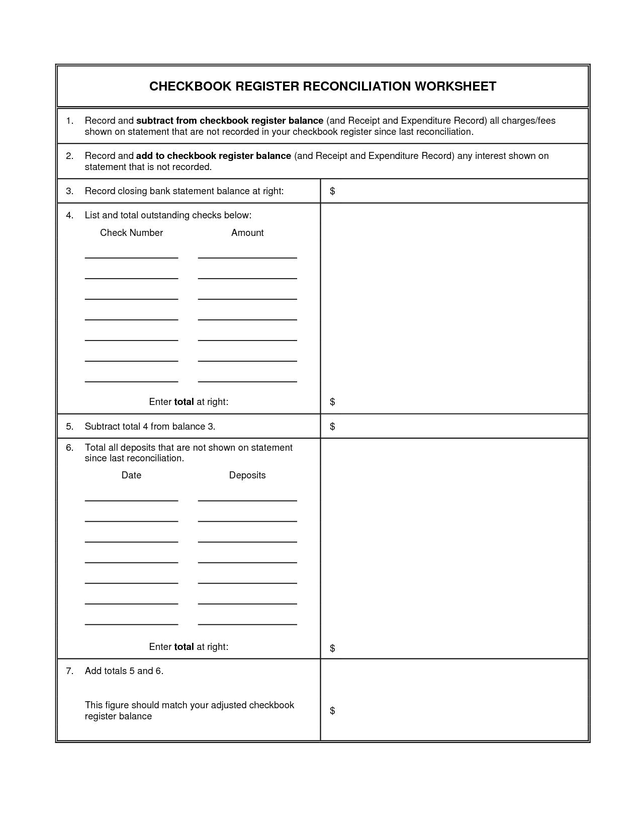 14 Checking Account Balance Worksheet Worksheeto