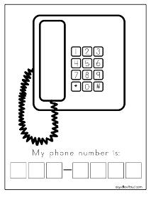 Learning Phone Number Worksheet