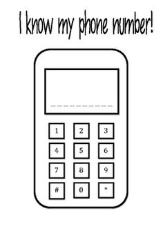 Phone Number and Address Worksheet