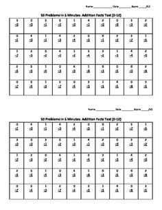 Rocket Math Timed Tests